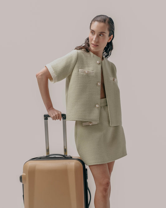 QUIM TWEED COAT AND SKIRT SET