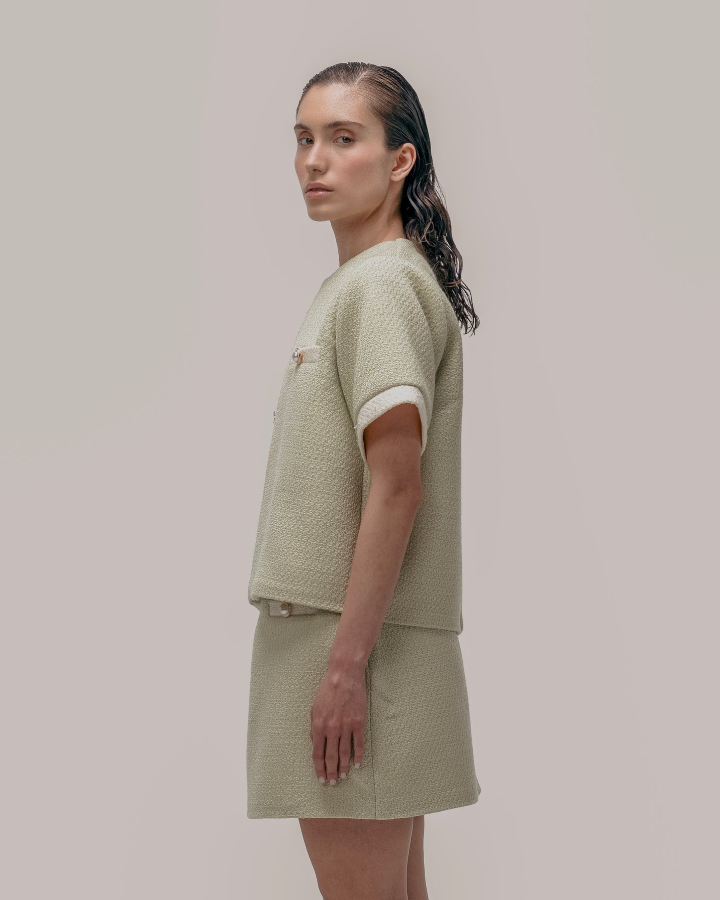 QUIM TWEED COAT AND SKIRT SET