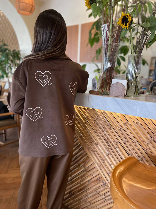 QUIM BROWN Q-HEART VELVET COAT