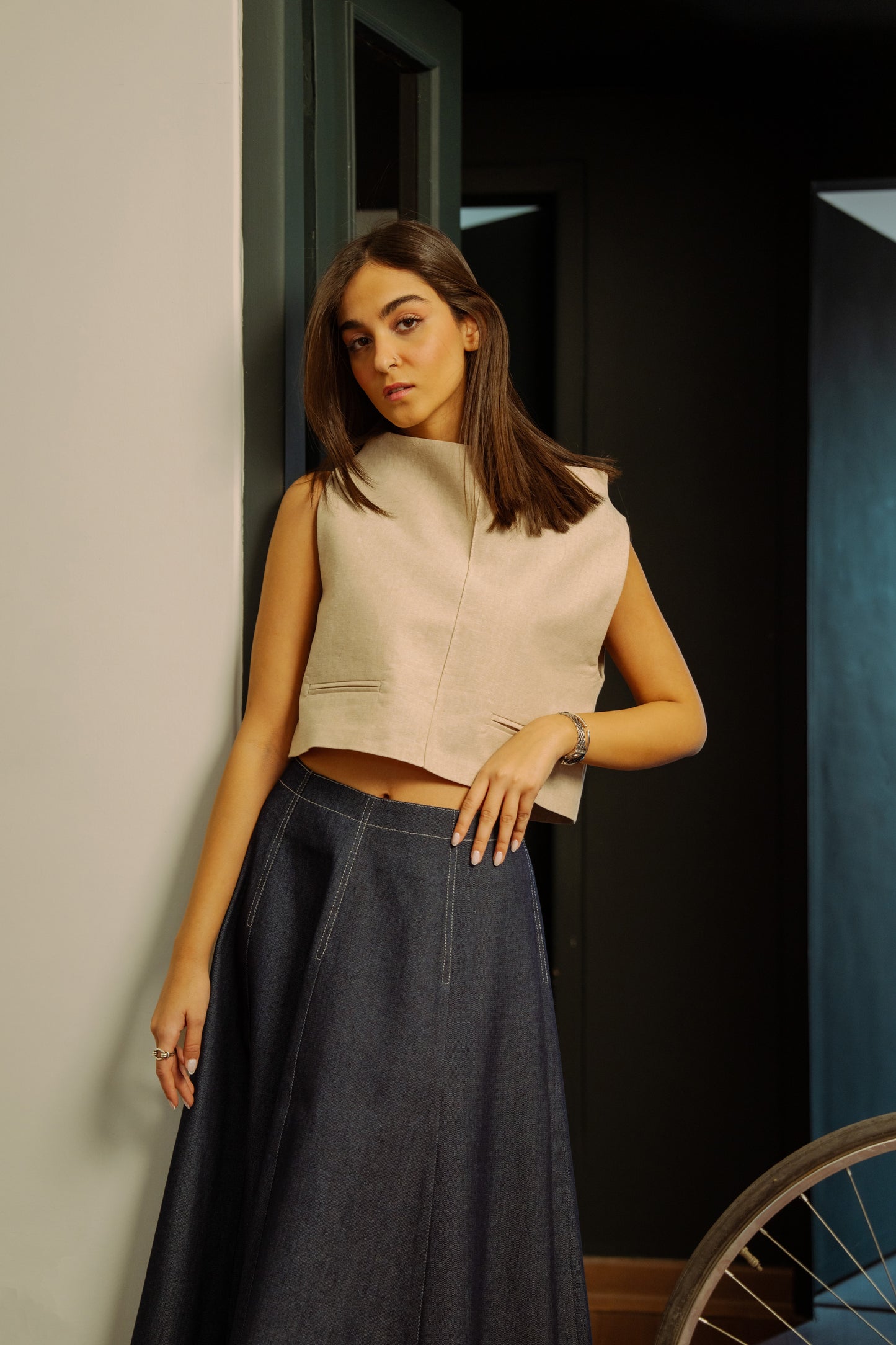 SERICA NILOOFAR DENIM SKIRTS