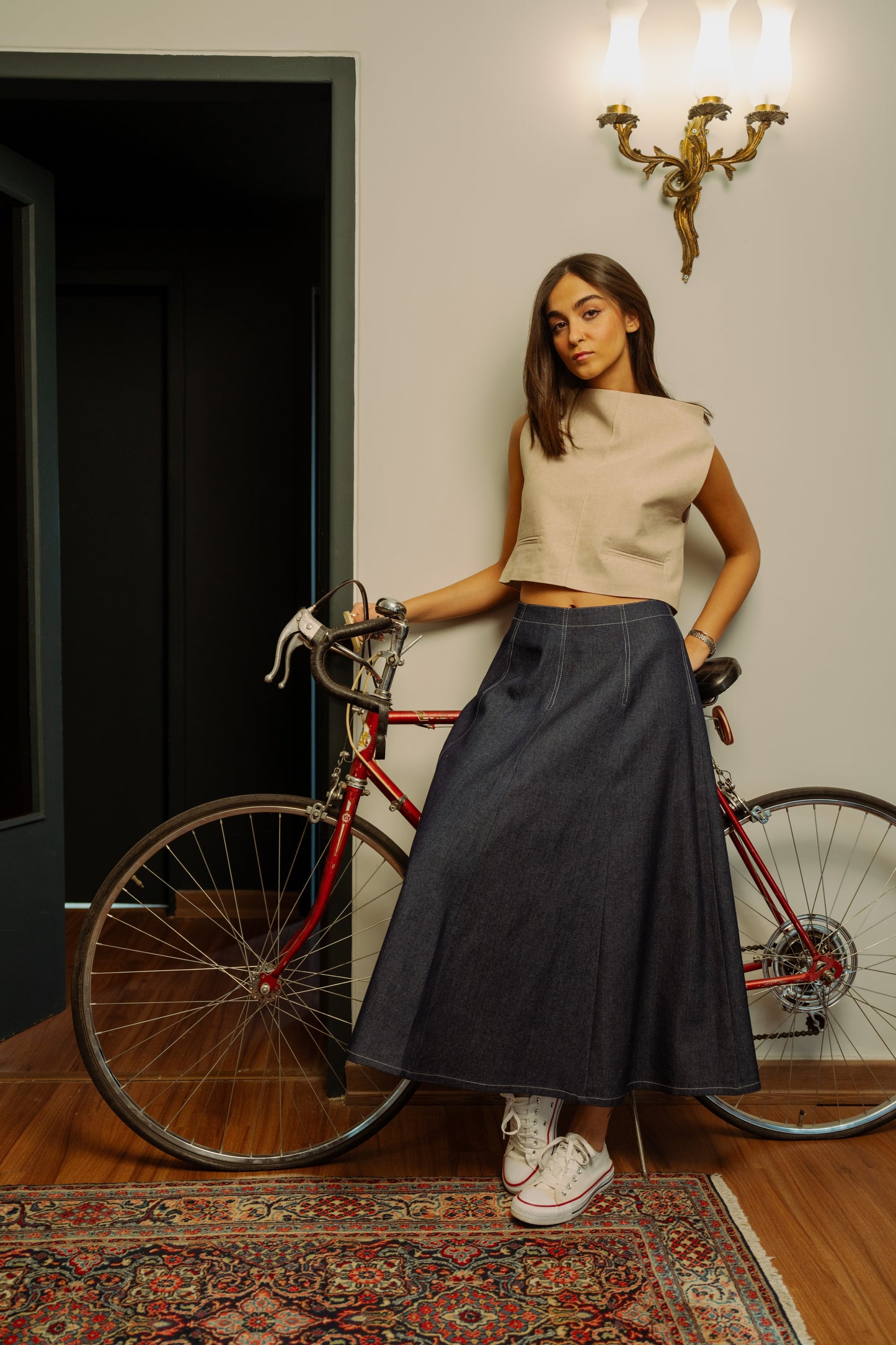 SERICA NILOOFAR DENIM SKIRTS