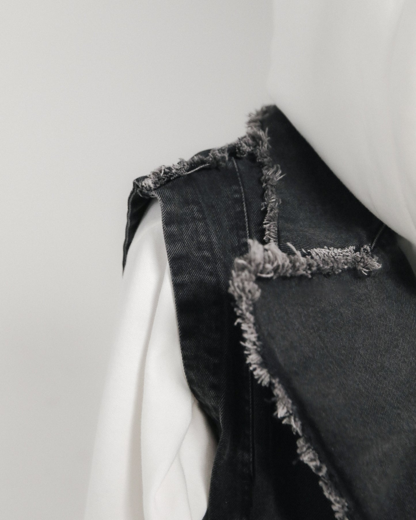 SELAVI DENIM OVERSIZE LONG VEST