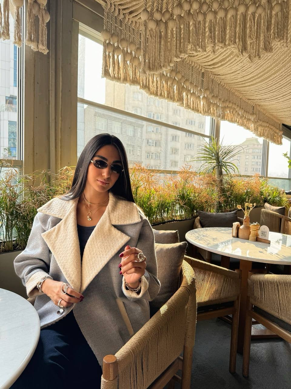 QUIM GRAY TEDDY COAT