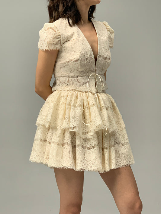 LUORINO BEIGE GUIPURE SET