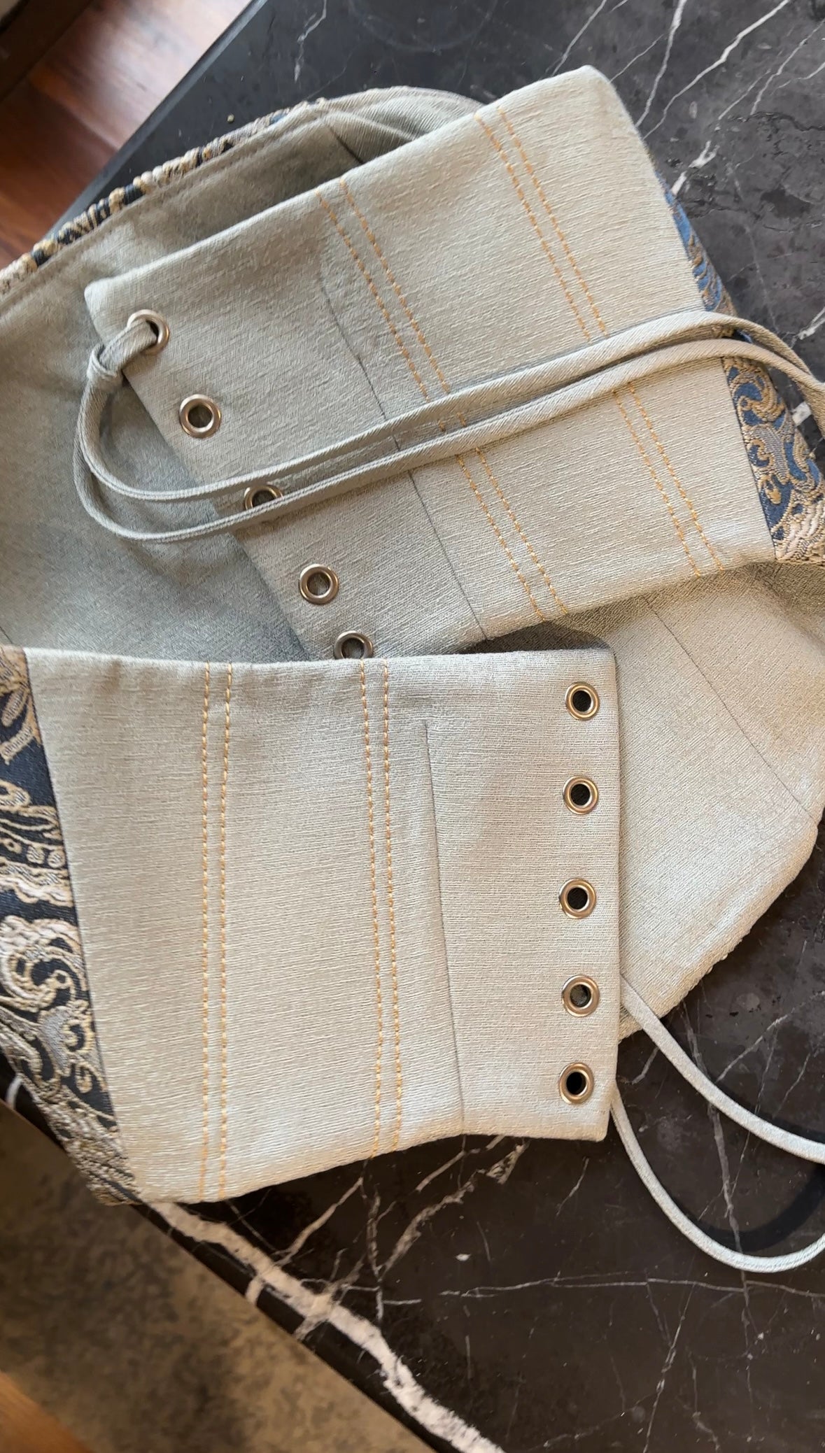 LUORINO BLUE GHAJAR CROP TOP