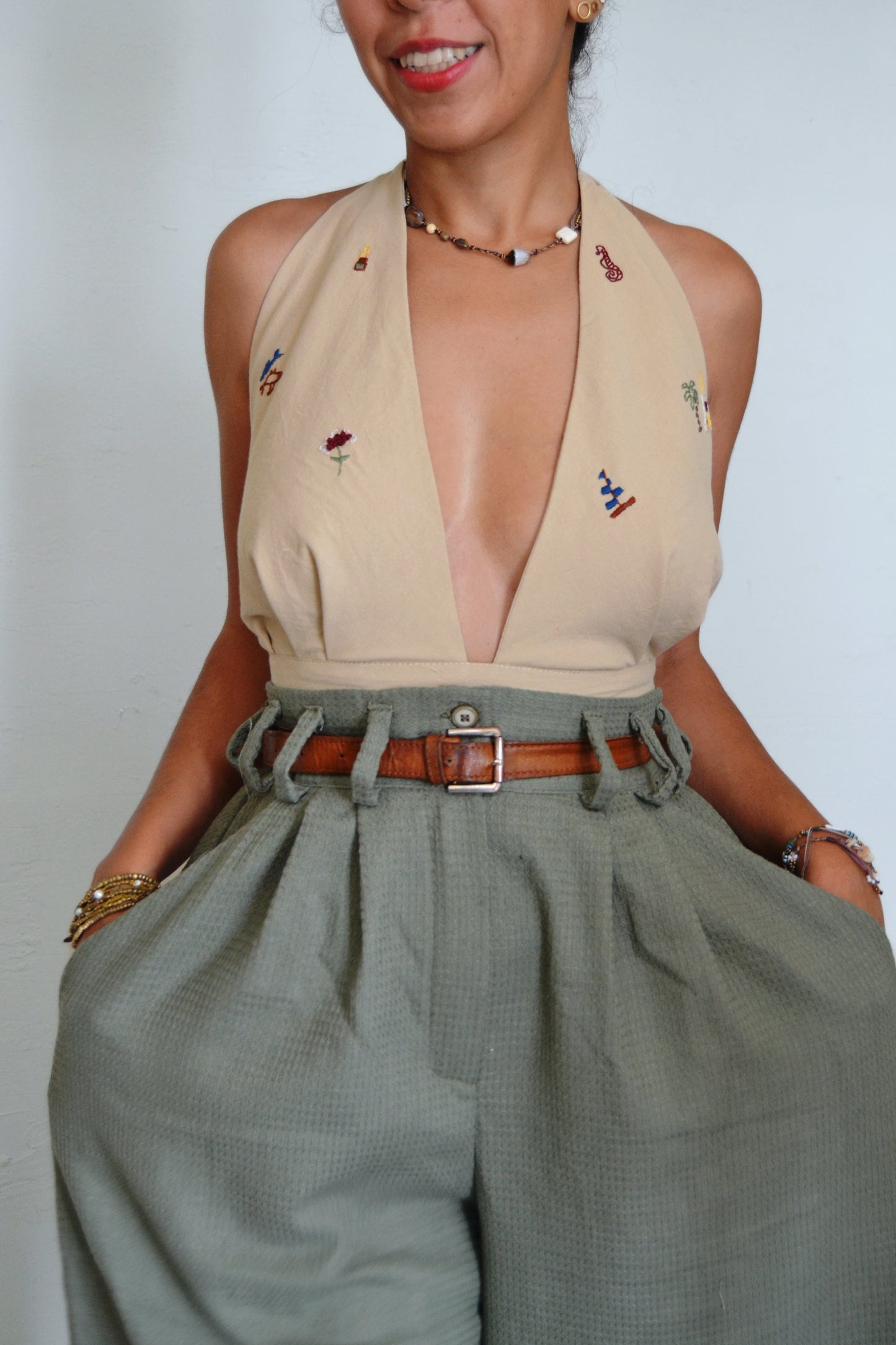 AIOLEH EMBROIDERED SUMMER TOP