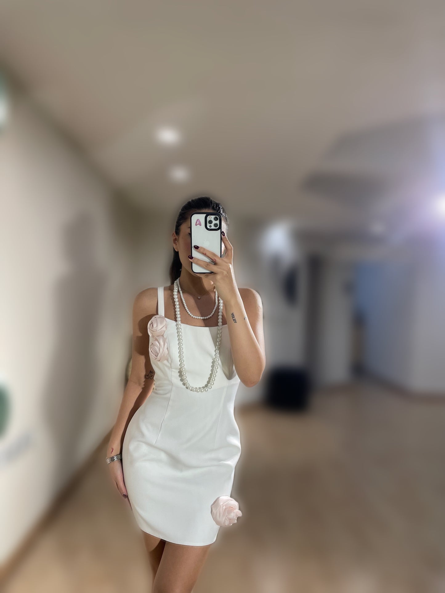 TINA.E FLOWER WHITE DRESS