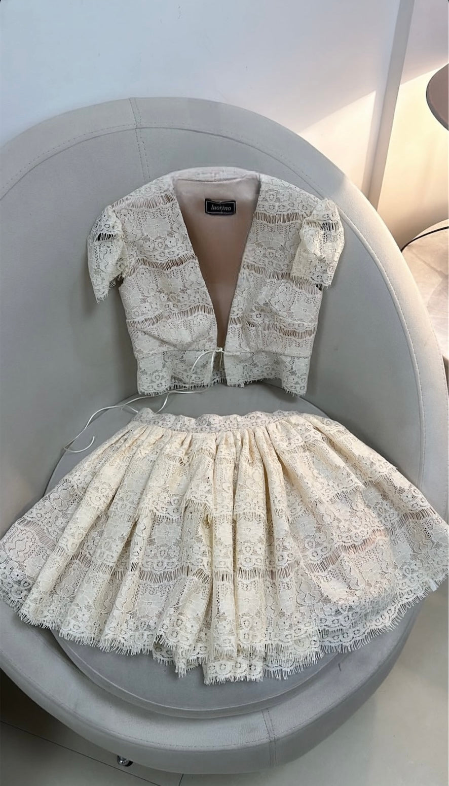LUORINO BEIGE GUIPURE SET