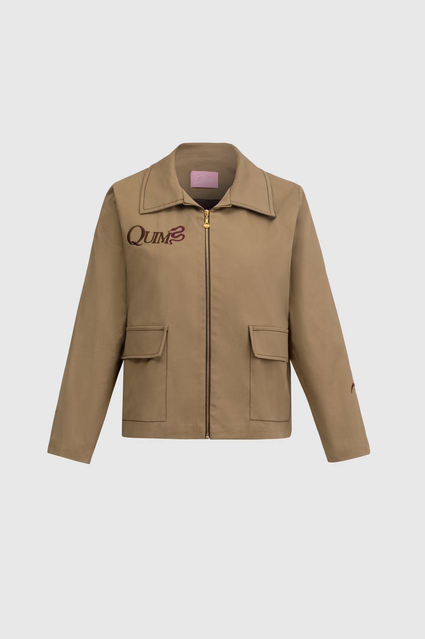 QUIM KHAKI SNAKE KISS COAT