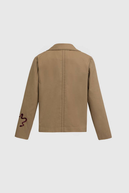 QUIM KHAKI SNAKE KISS COAT