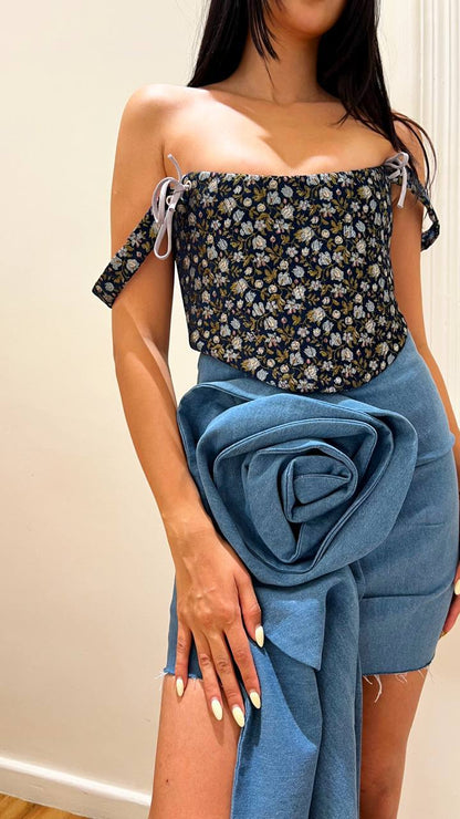 LUORINO BLOSSOM DELVIN CORSET TOP