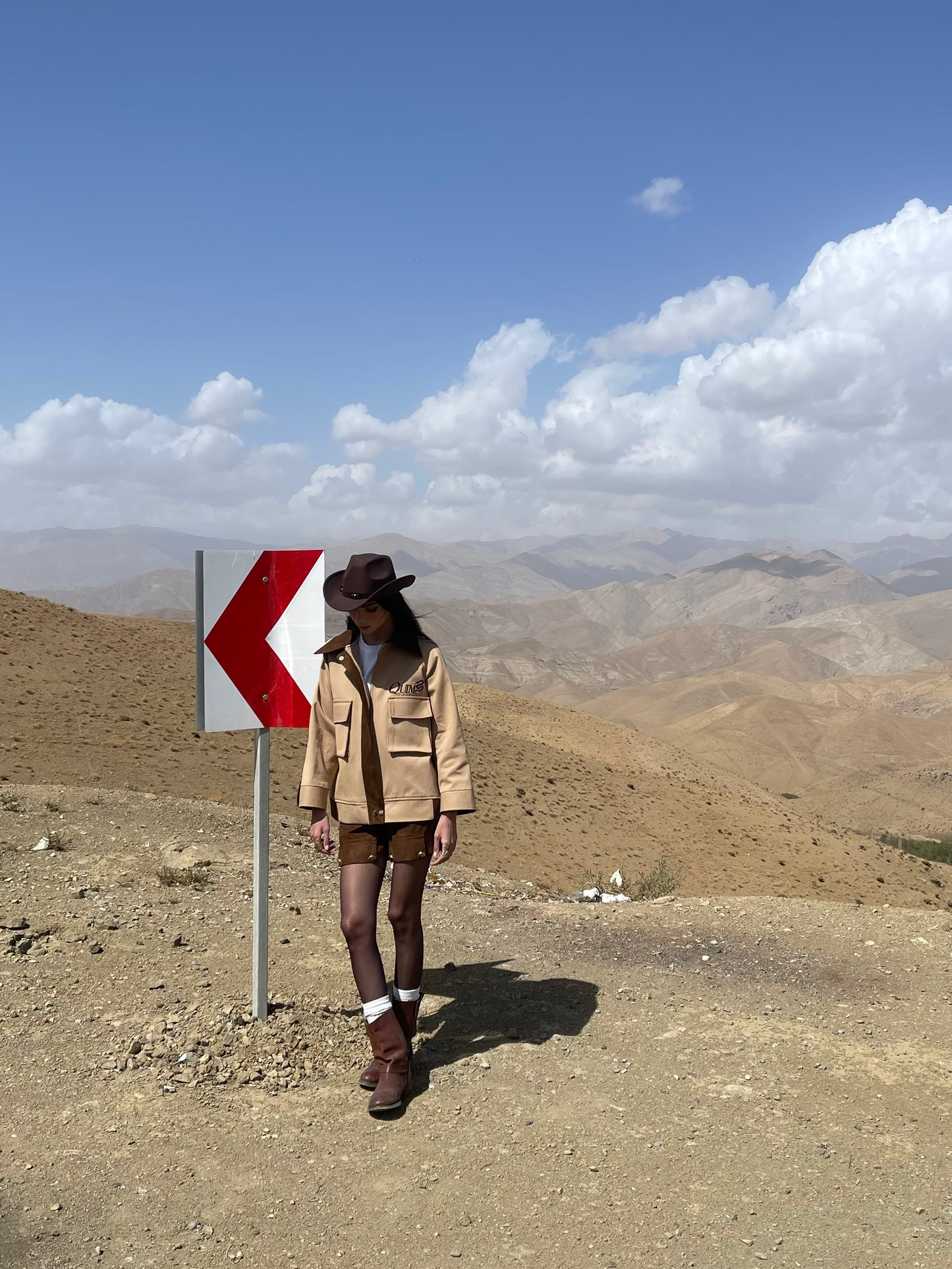 QUIM KHAKI DENIM SNAKE KISS COAT