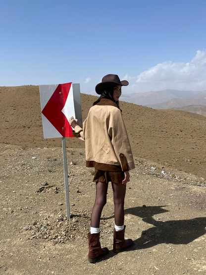 QUIM KHAKI DENIM SNAKE KISS COAT