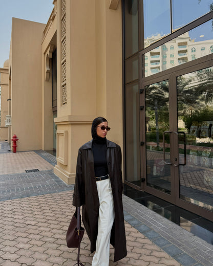 MIRA The Long Leather Overcoat