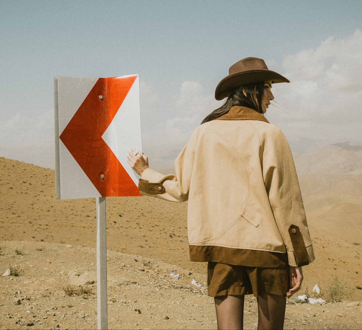 QUIM KHAKI DENIM SNAKE KISS COAT