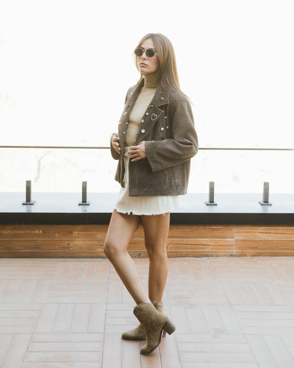 DARBAS VELVET SHUFFLE COAT