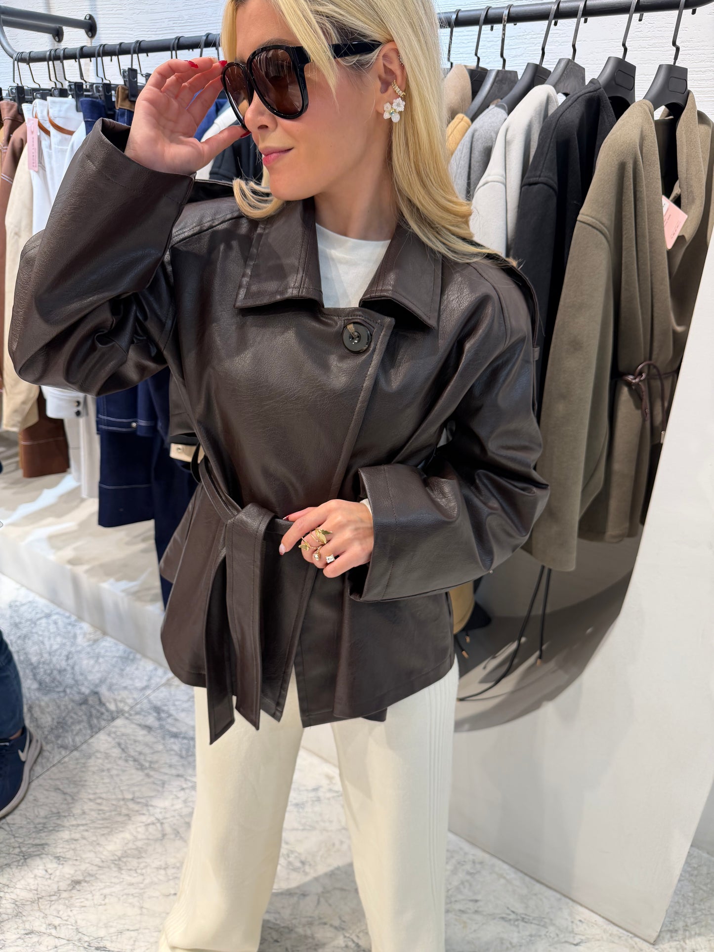 PEONY LEATHER CLASSY JACKET