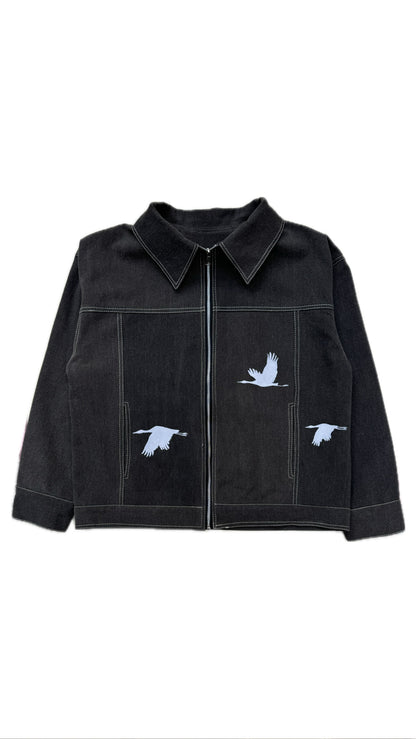 DARBAS GOOSE BLACK DENIM JACKET