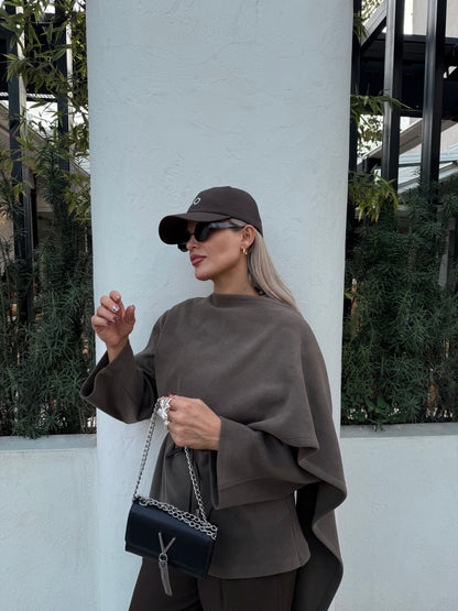 PEONY KHAKI MASSIMO PANCHO COAT