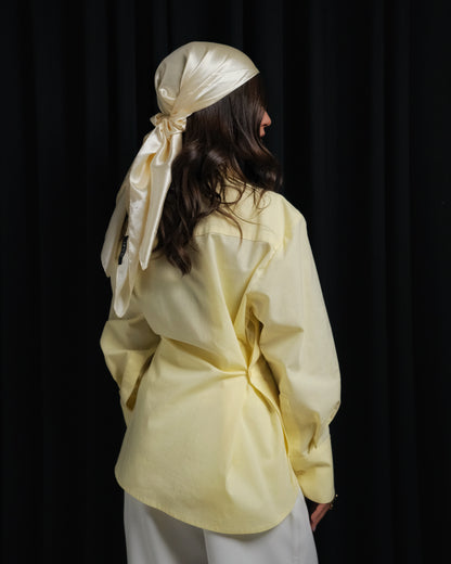 MIRA OVERLAP FINE YELLOW SHIRT