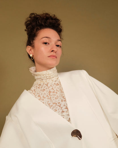 MIRA CHIC OFF WHITE COAT