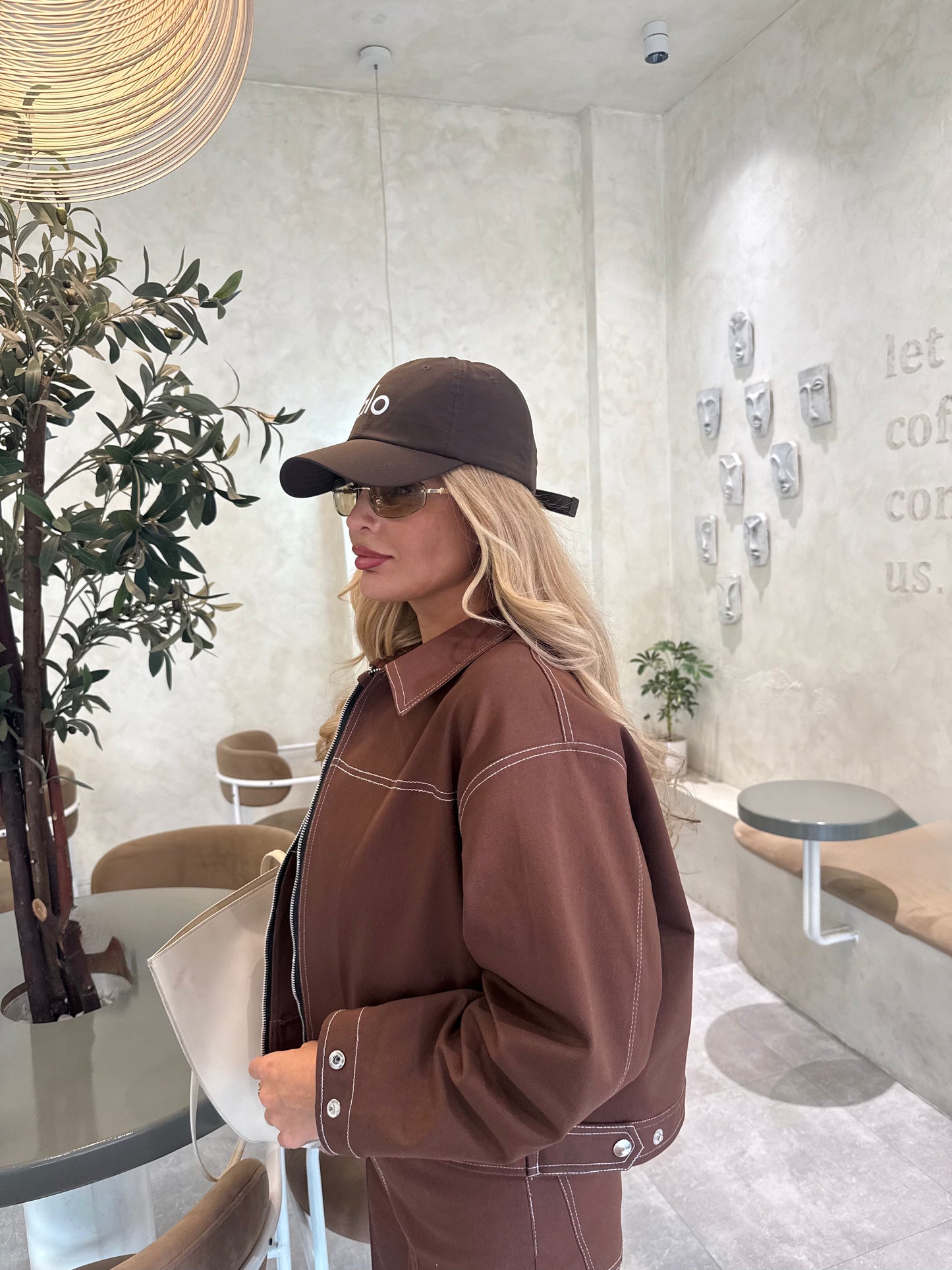 PEONY BROWN JEAN SET