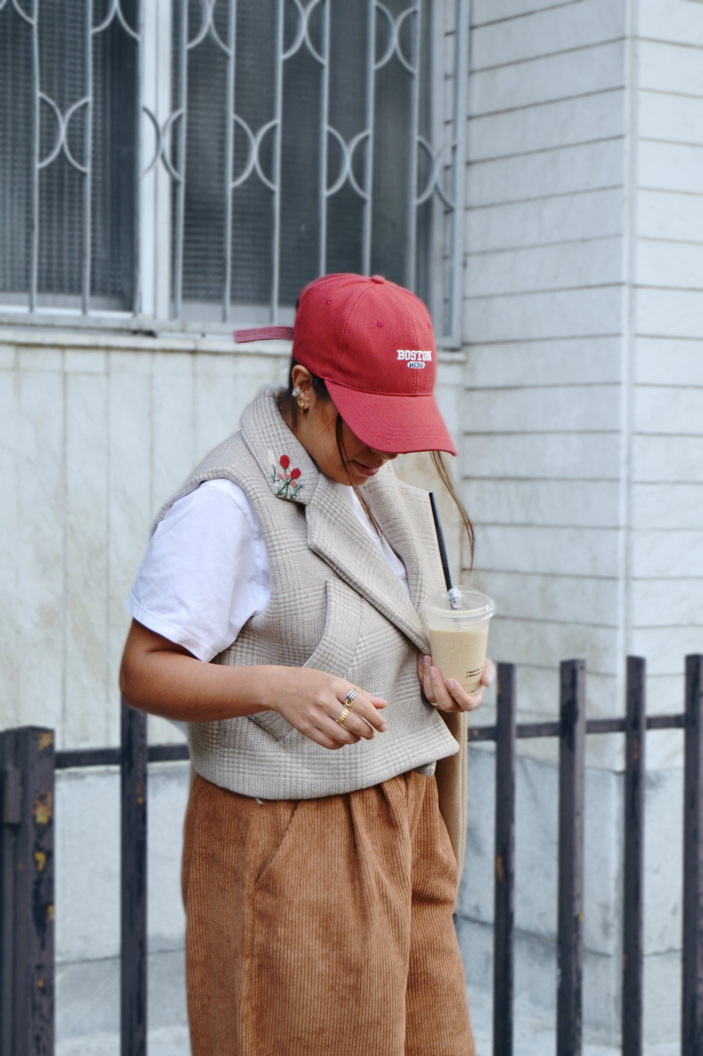 AIOLEH EMBROIDERD  FLEECE VEST