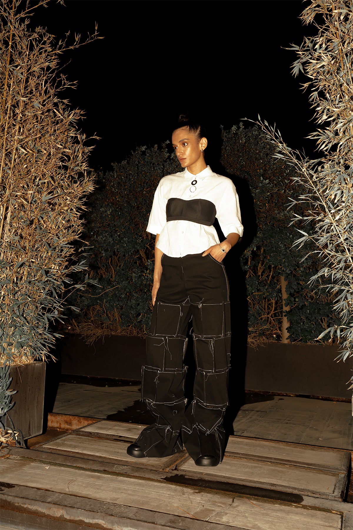 PALMA BLACK TREE PANTS