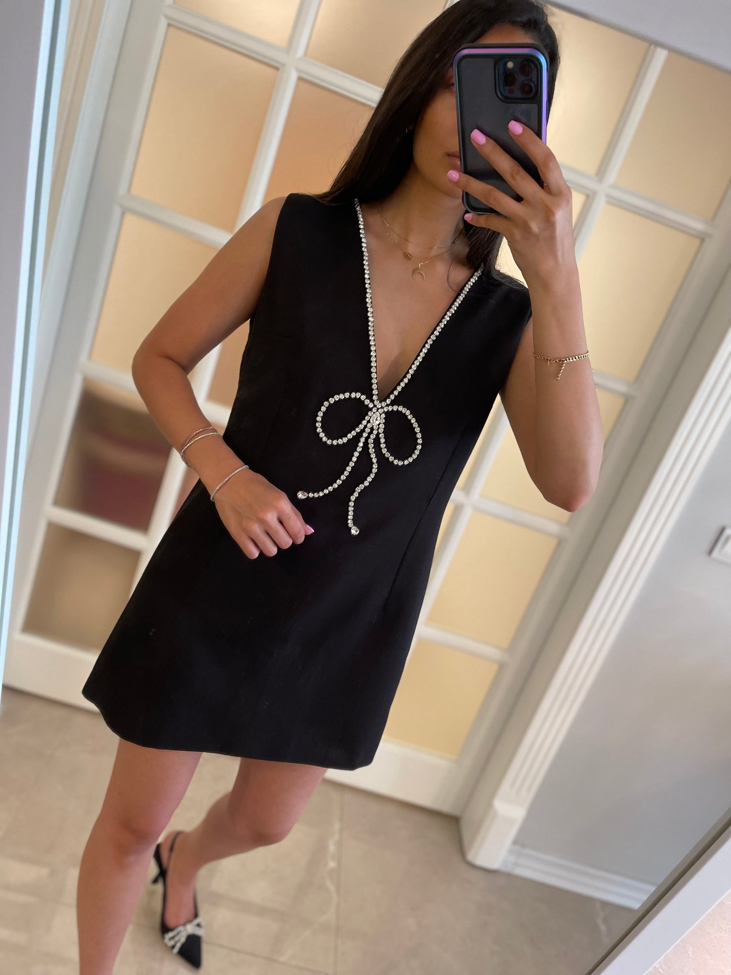 QUIM BLACK BOW DRESS