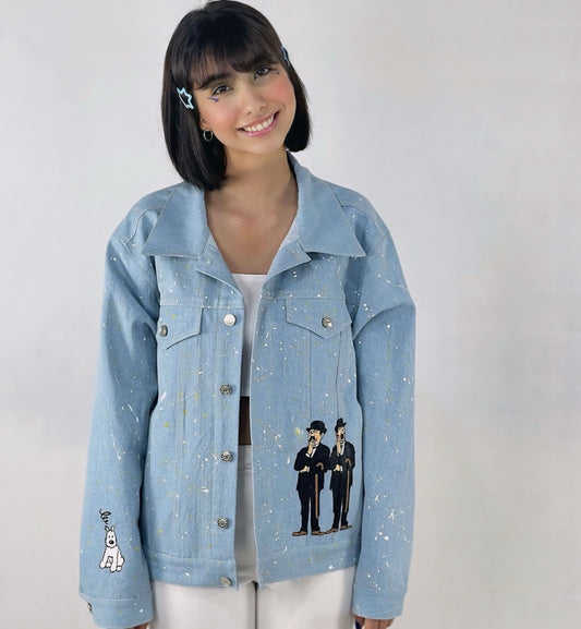 DARBAS 4 CHARACTER TIN TIN BLUE JEAN COAT