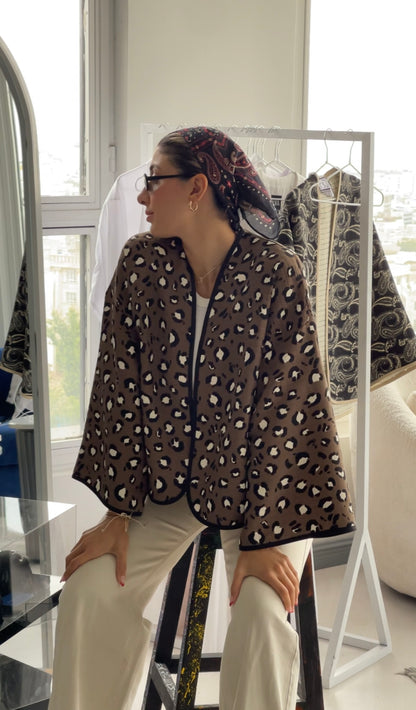 DARBAS LEOPARD KIMONO COAT