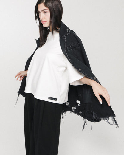 SELAVI DENIM OVERSIZE  SHORT COAT