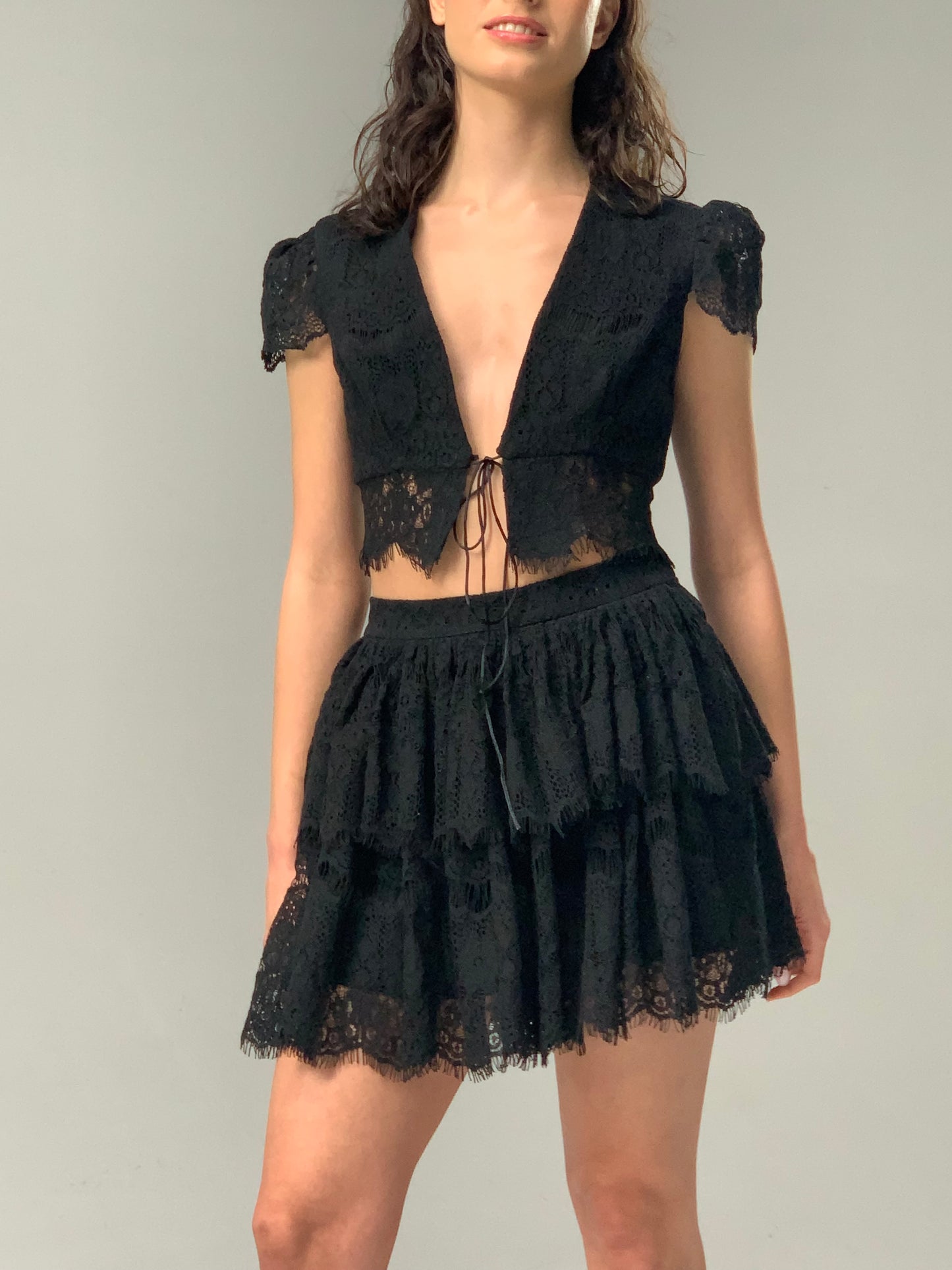 LUORINO BLACK GUIPURE SET