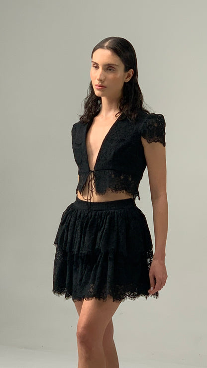 LUORINO BLACK GUIPURE SET