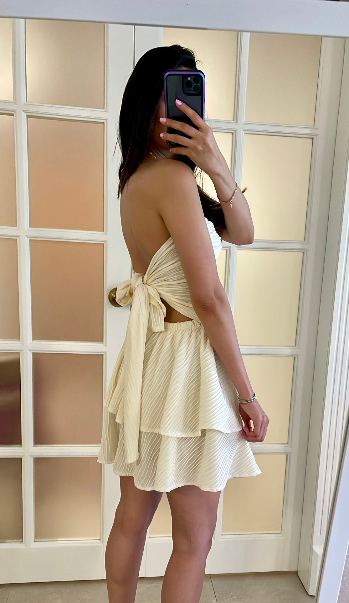 QUIM STRAPLESS MILKY DRESS